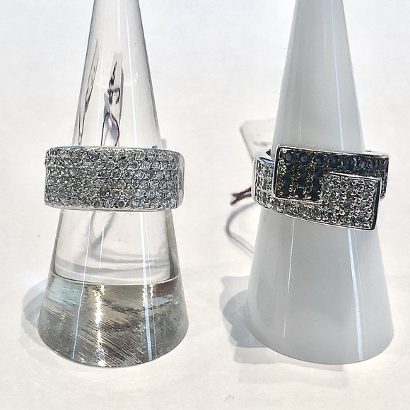 Pave Rings - 2 Ring Set - Picture 3 of 7